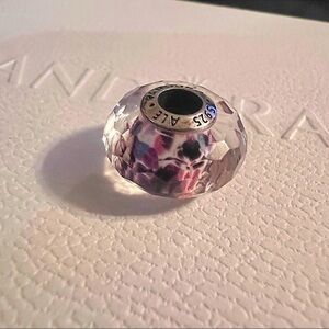 Pandora  Shoreline Sea Purple Murano Glass